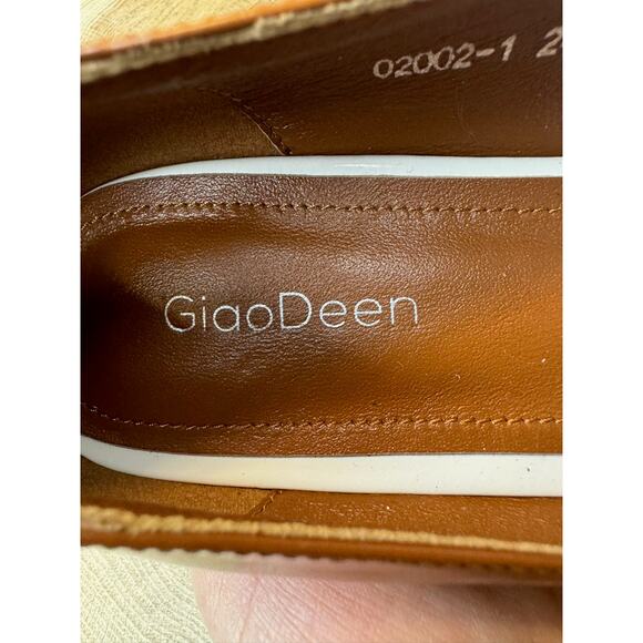 GiaoDeen Women’s Leather Kitten Pointed Toe Stiletto Mid Heel Pumps - Picture 10 of 11